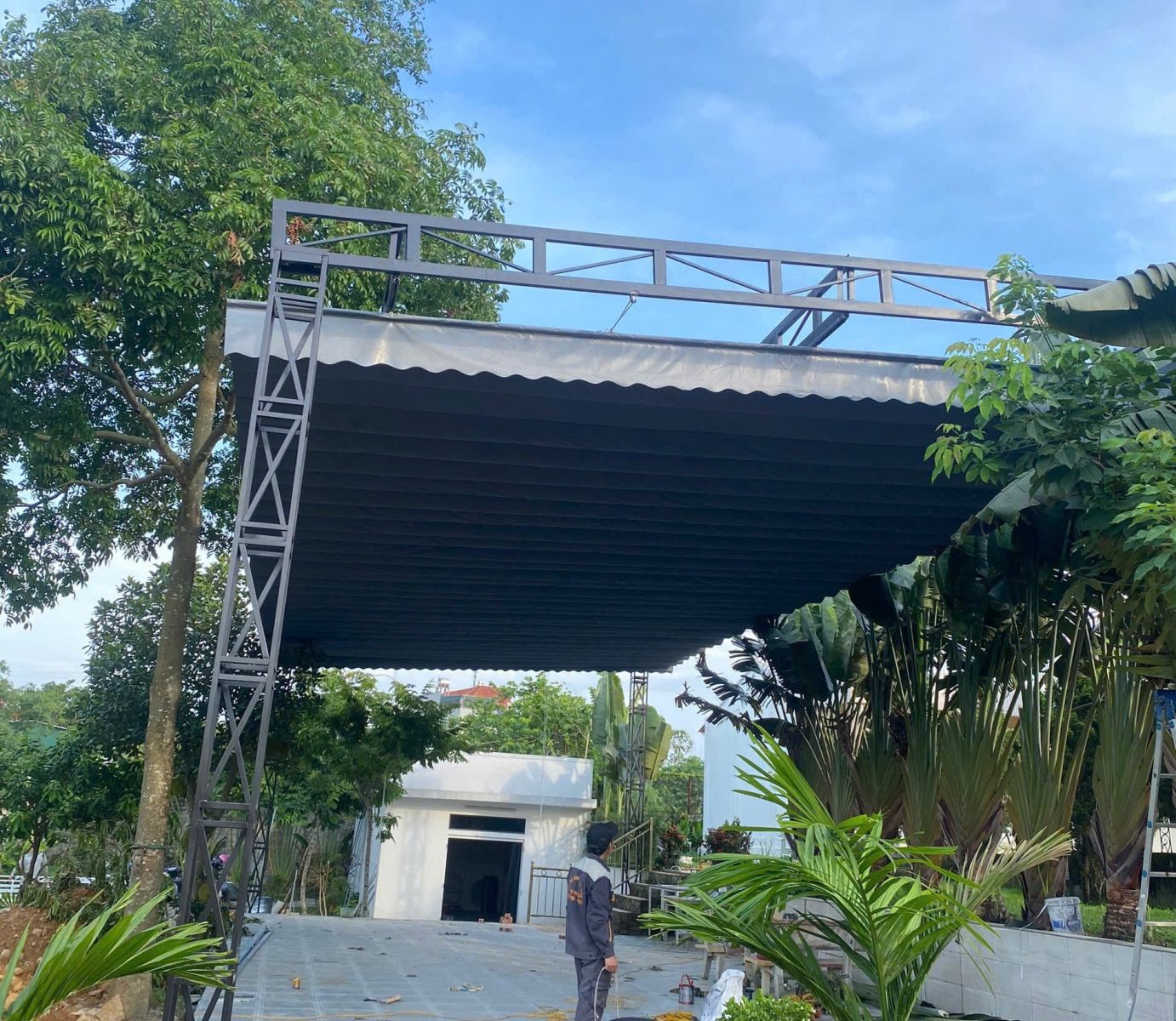 bạt xếp quán cà phê