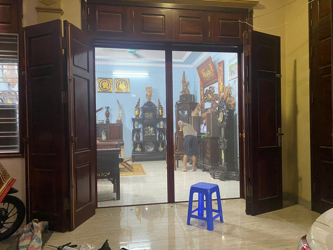 cửa lưới chống muỗi xếp xích